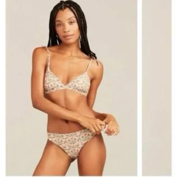Roller Rabbit 2 piece bikini NWT Hampton‎ Rose tie shoulder full coverage Large - Picture 1 of 9